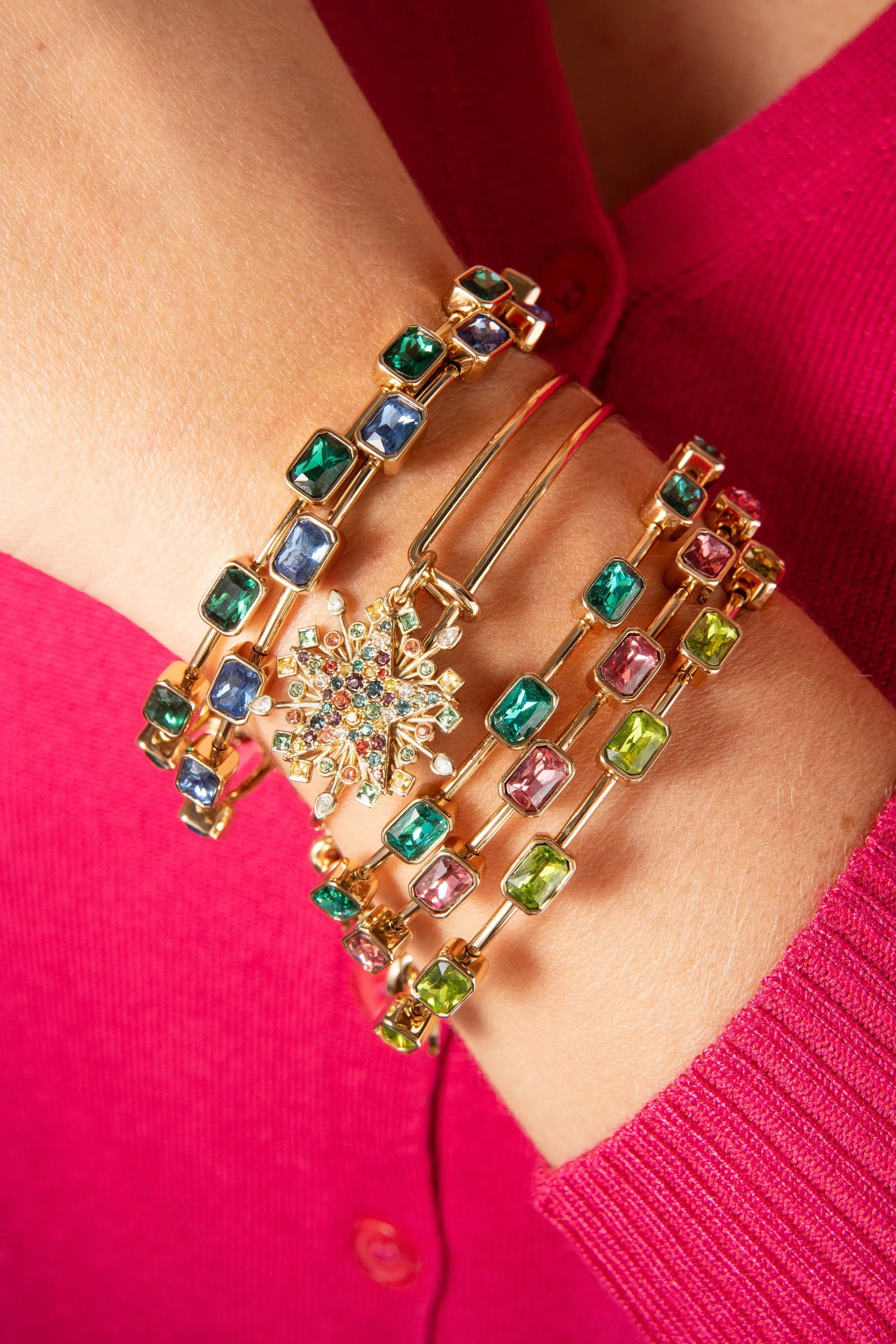 August Birthstone Emerald Cut Bangle sold by Zulily product image thumbnail 3