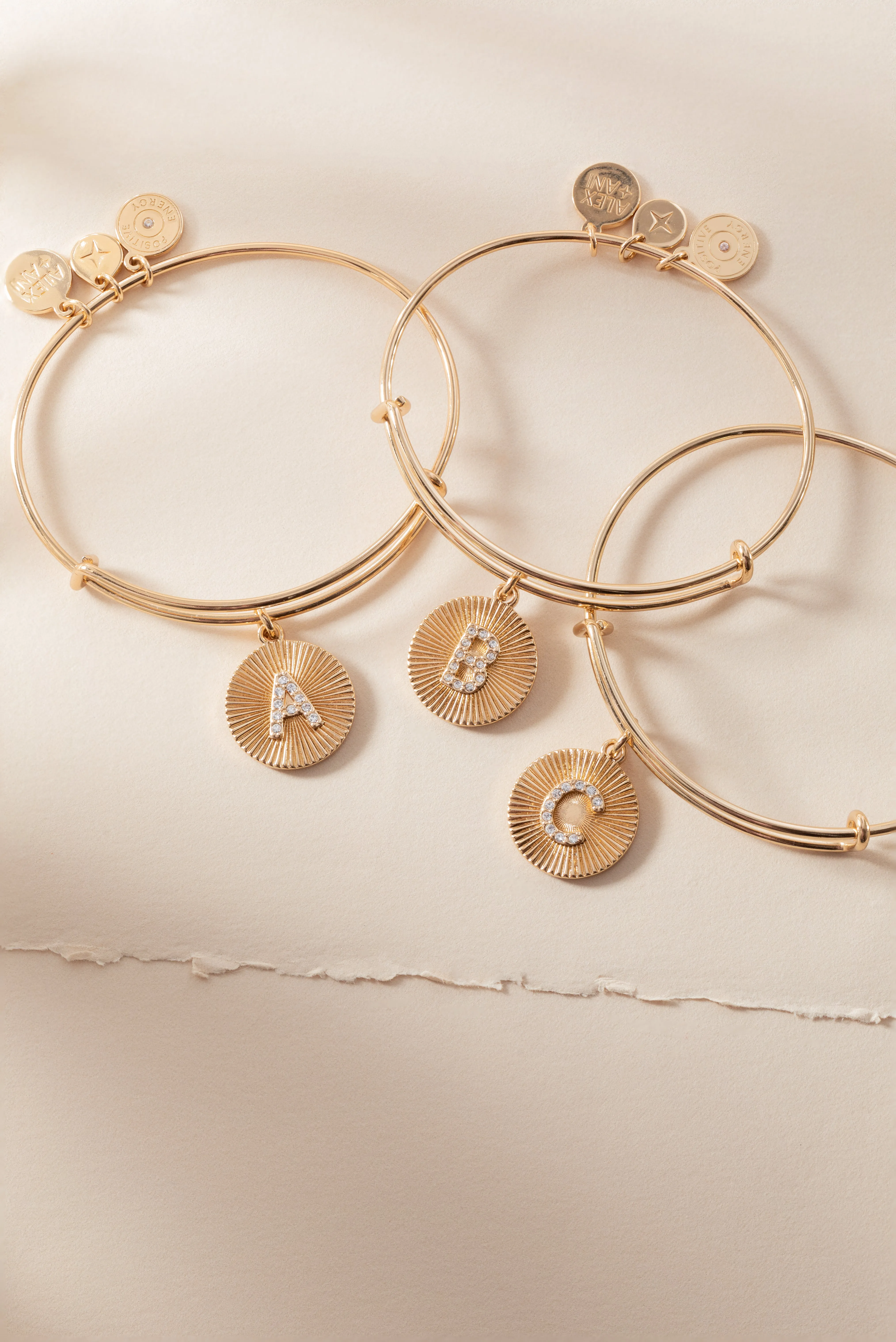 Initial B Pave Starburst Texture Bangle sold by Zulily product image thumbnail 3