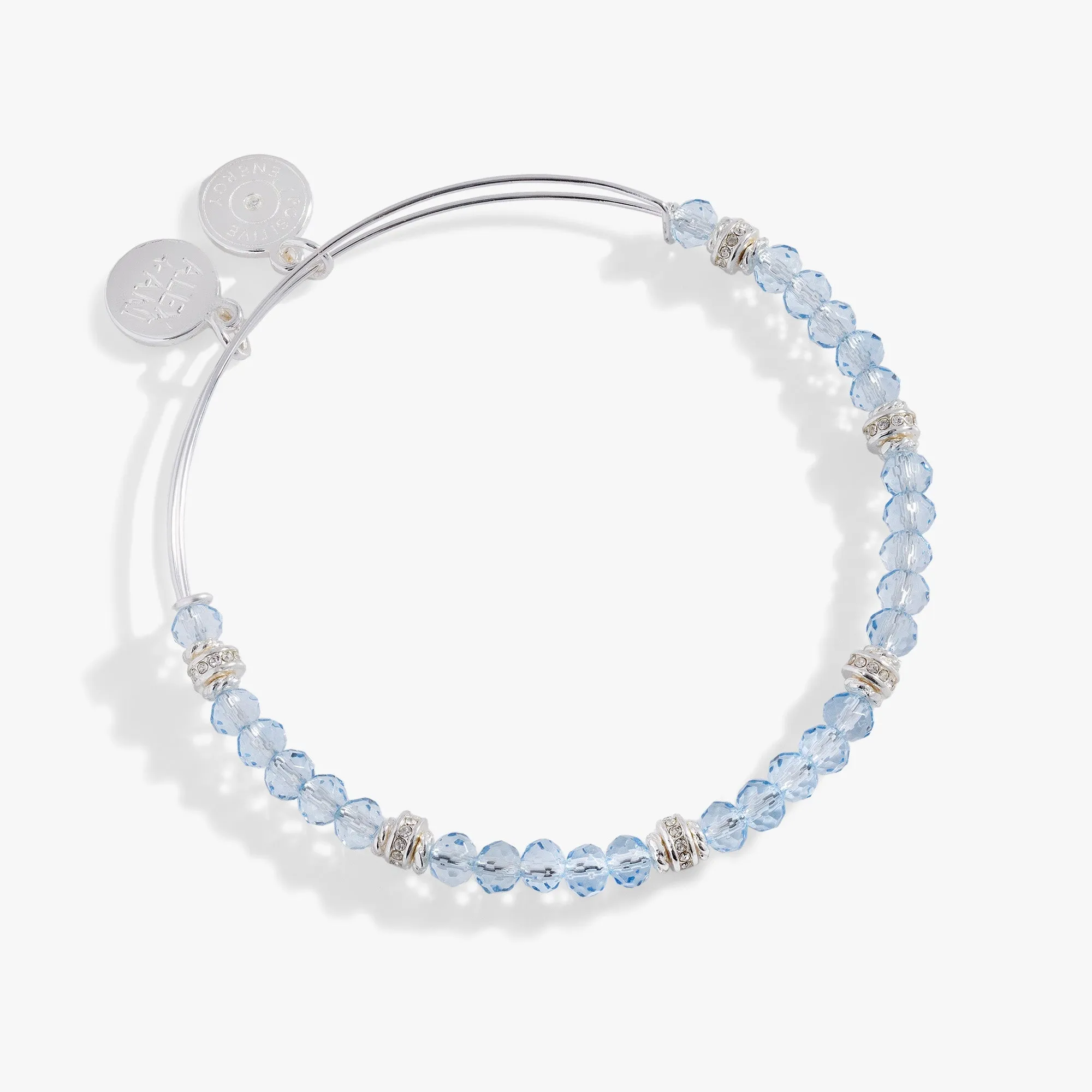 Blue Crystal Beaded Bangle sold by Zulily