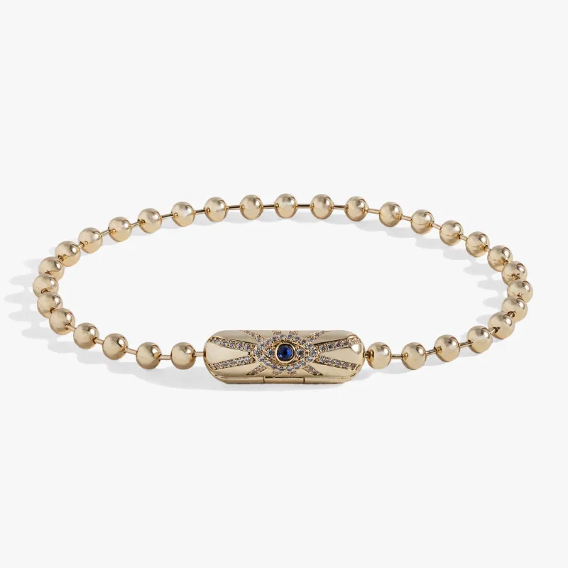 Evil Eye Barrel Closure Bracelet sold by Zulily