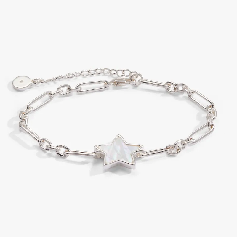 Star Mother of Pearl Adjustable Bracelet made by Alex and Ani