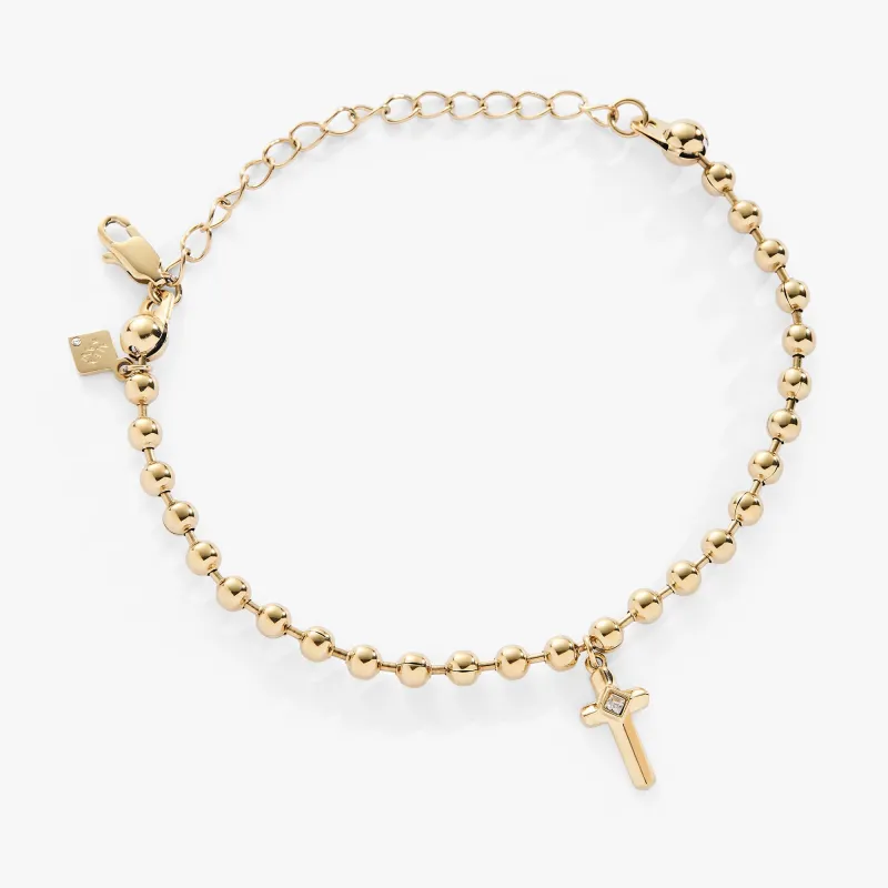 Cross Ball Chain Bracelet sold by Zulily
