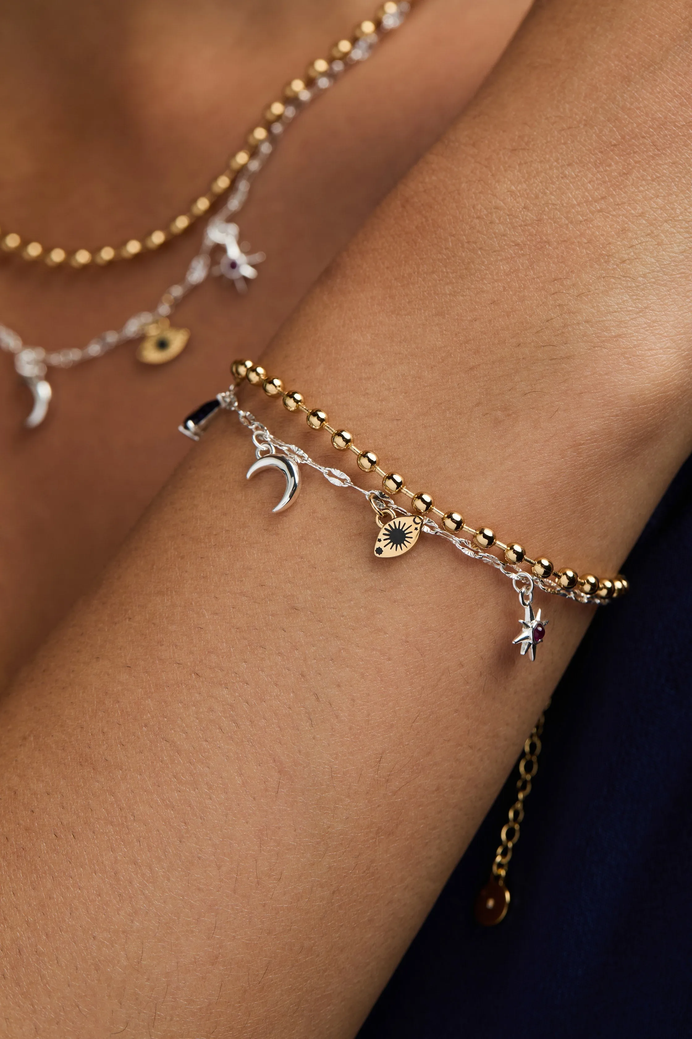 Moon Magic 2 Row Charm Bracelet sold by Zulily product image thumbnail 2