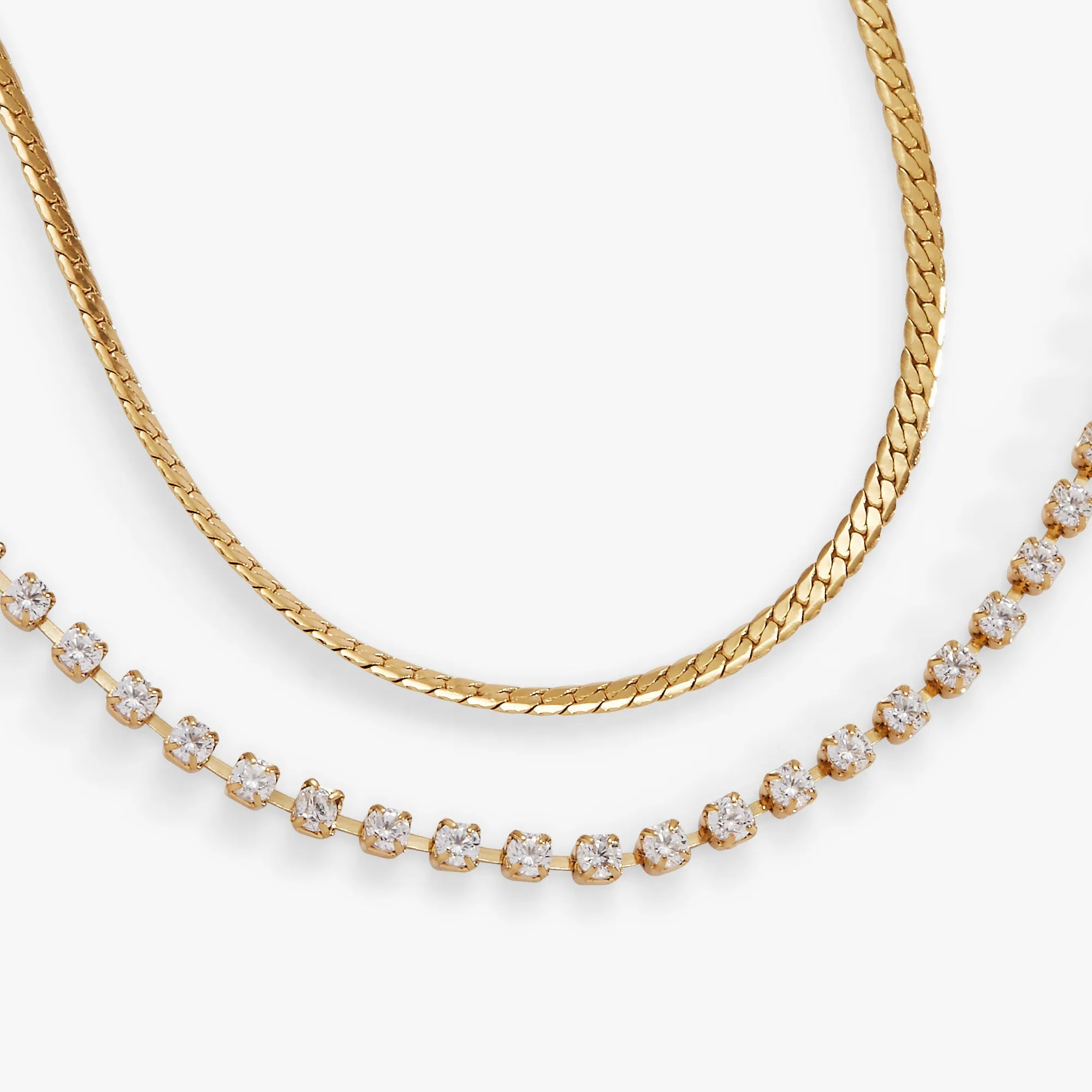 Double Strand Crystal Tennis Chain Bracelet sold by Zulily product image thumbnail 2