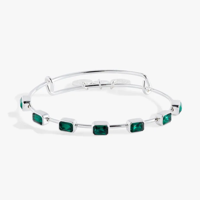 May Birthstone Emerald Cut Bangle sold by Zulily
