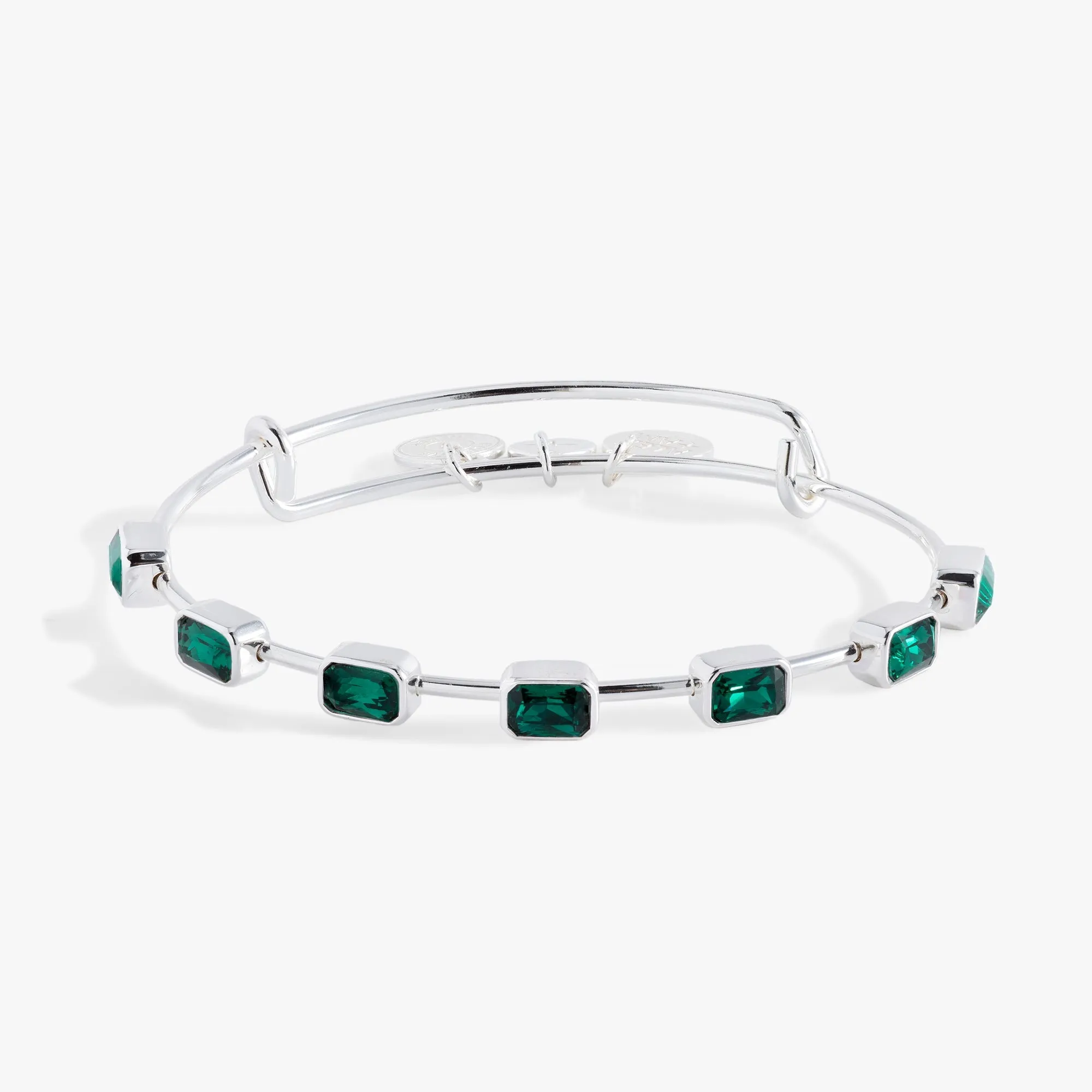 May Birthstone Emerald Cut Bangle sold by Zulily
