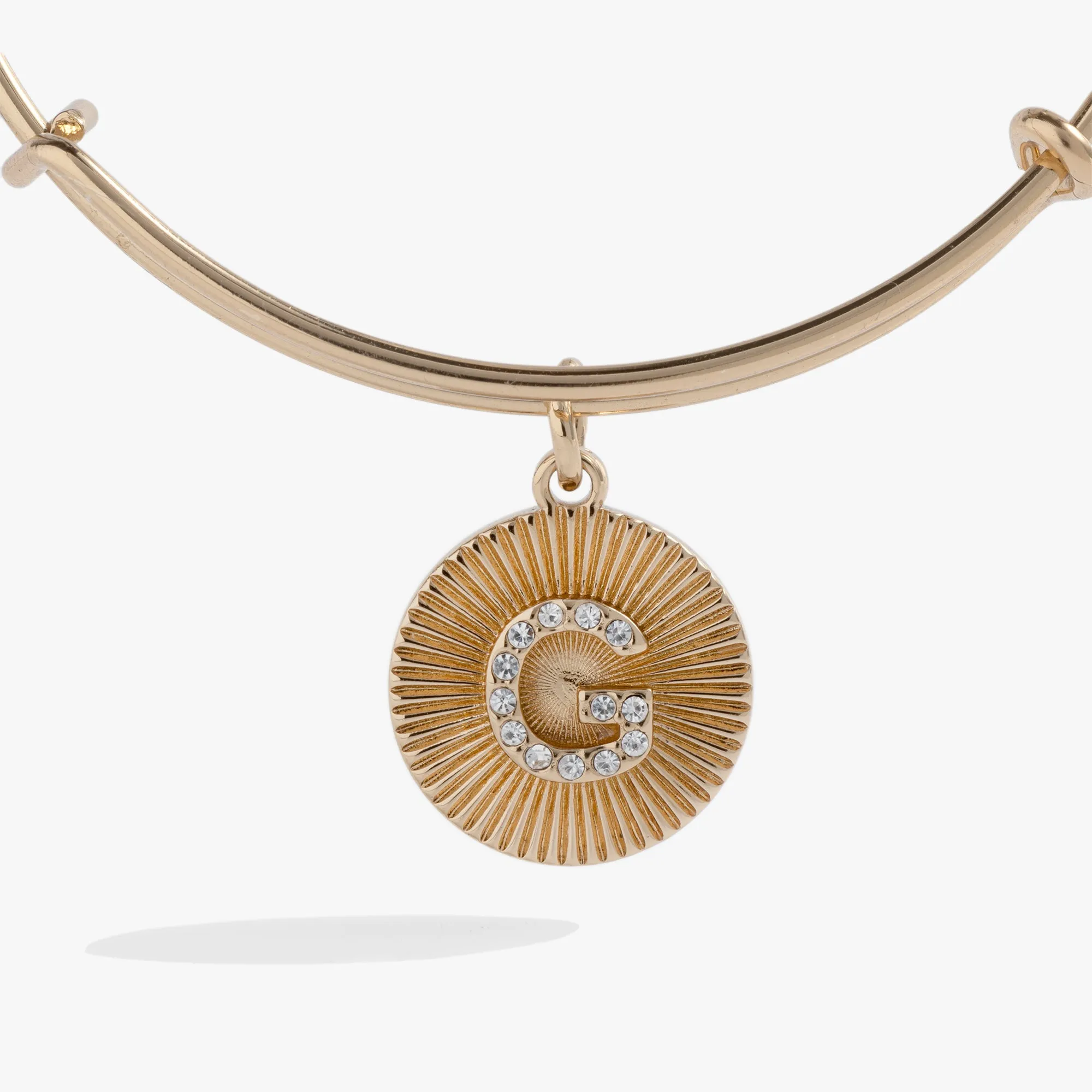 Initial G Pave Starburst Texture Bangle sold by Zulily product image thumbnail 2