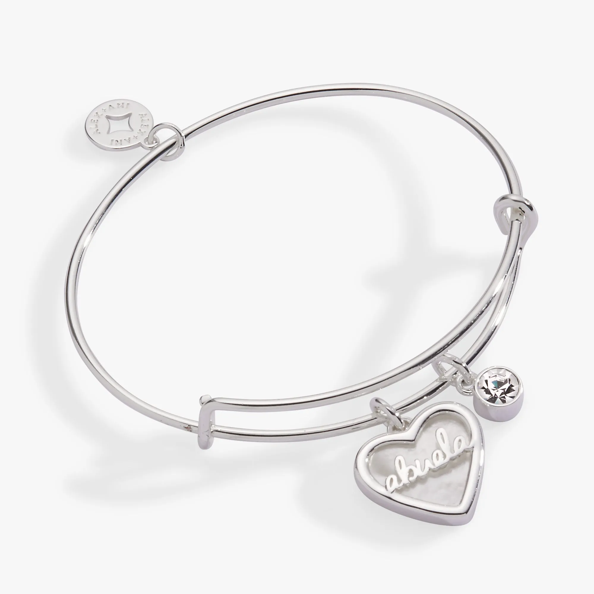 Abuela Mother of Pearl Heart Charm Bangle sold by Zulily product image thumbnail 5