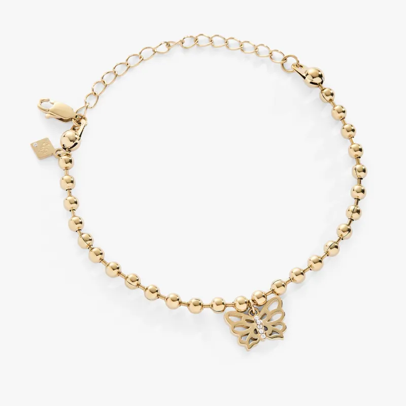 Butterfly Ball Chain Bracelet sold by Zulily