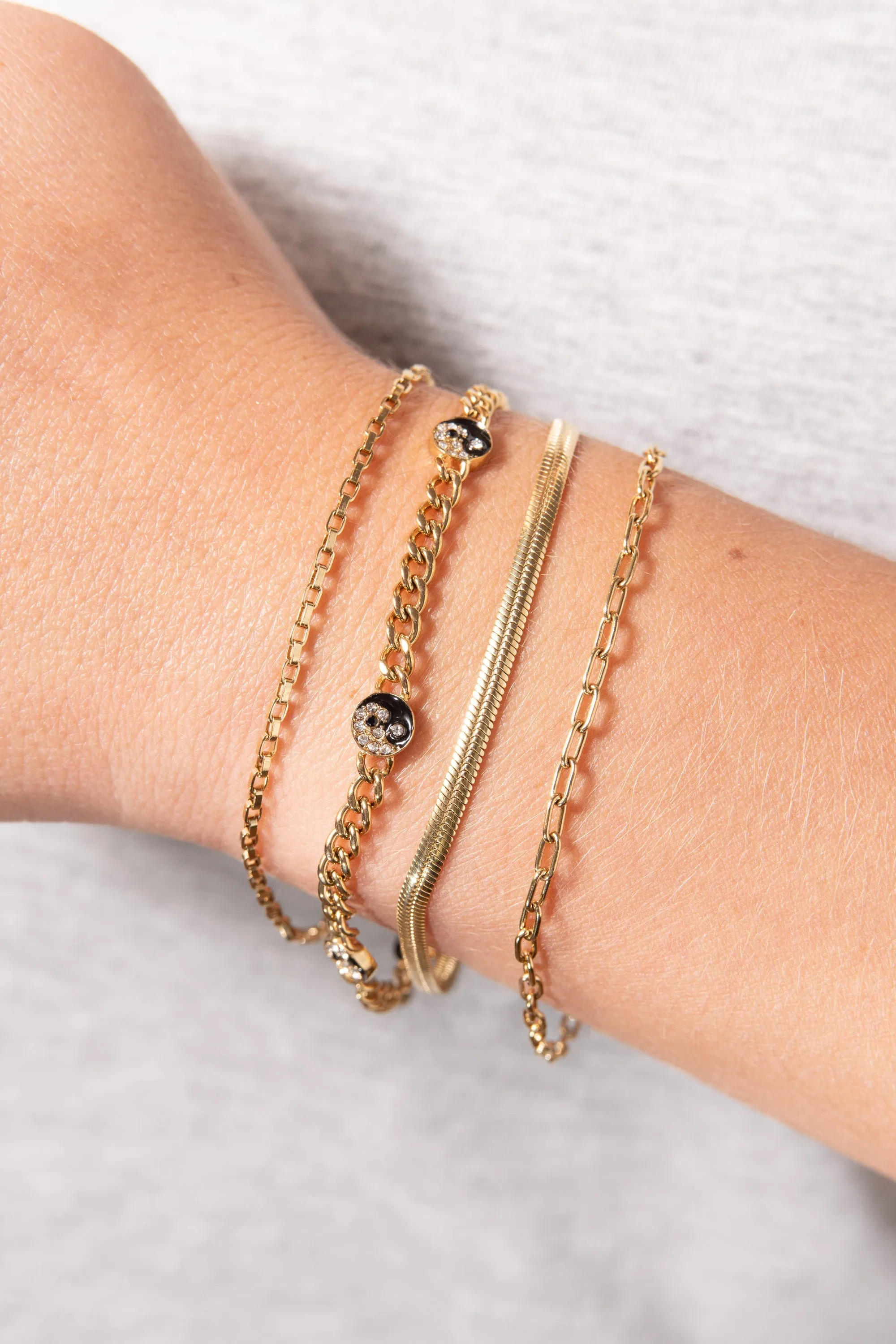 Yin Yang Curb Chain Bracelet sold by Zulily product image thumbnail 4