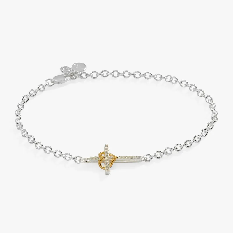 Cross And Heart Bracelet, Sterling Silver sold by Zulily