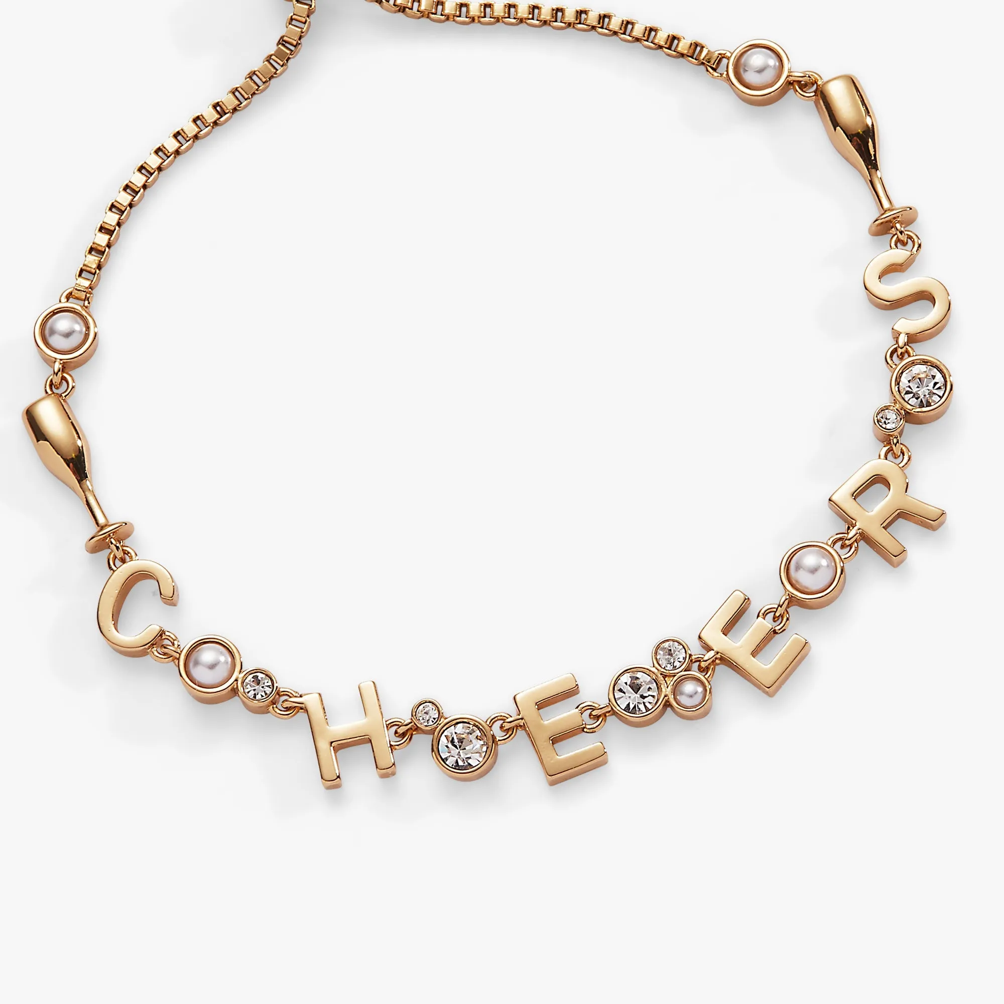 “Cheers” Champagne Inline Bolo Bracelet sold by Zulily product image thumbnail 3