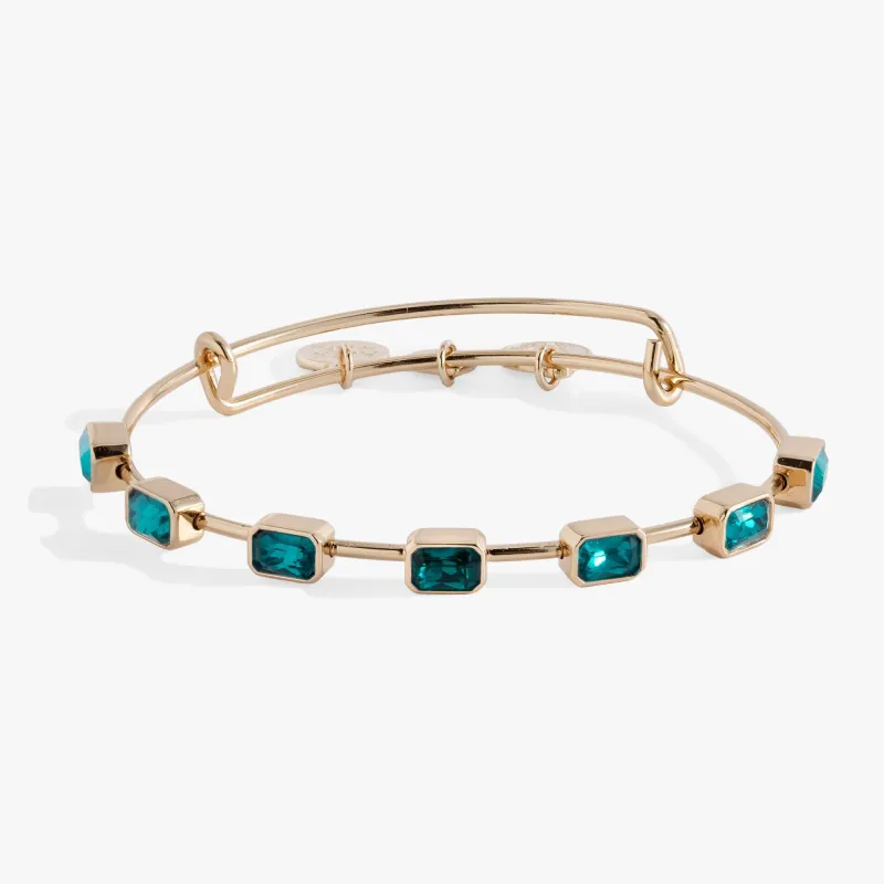 December Birthstone Emerald Cut Bangle sold by Zulily