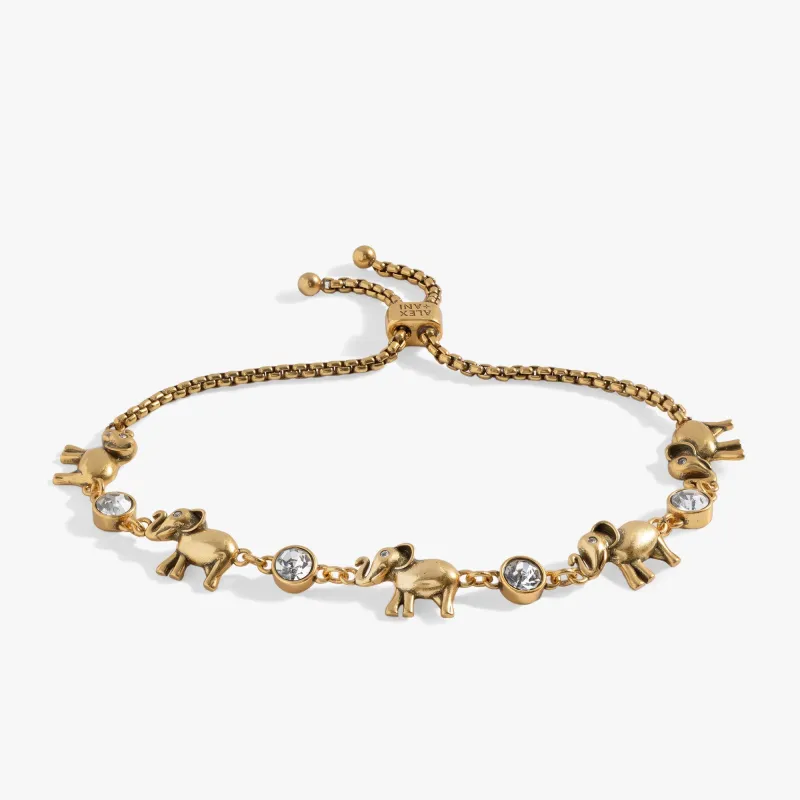 Elephant Crystal Bolo Bracelet sold by Zulily