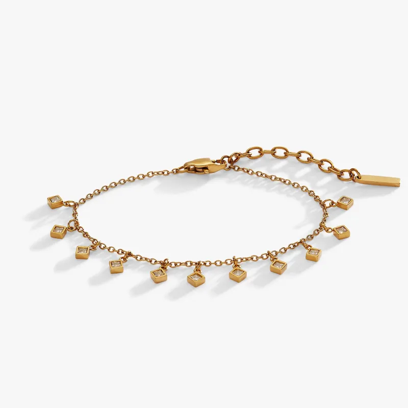 Princess Cut Crystal Bracelet sold by Zulily