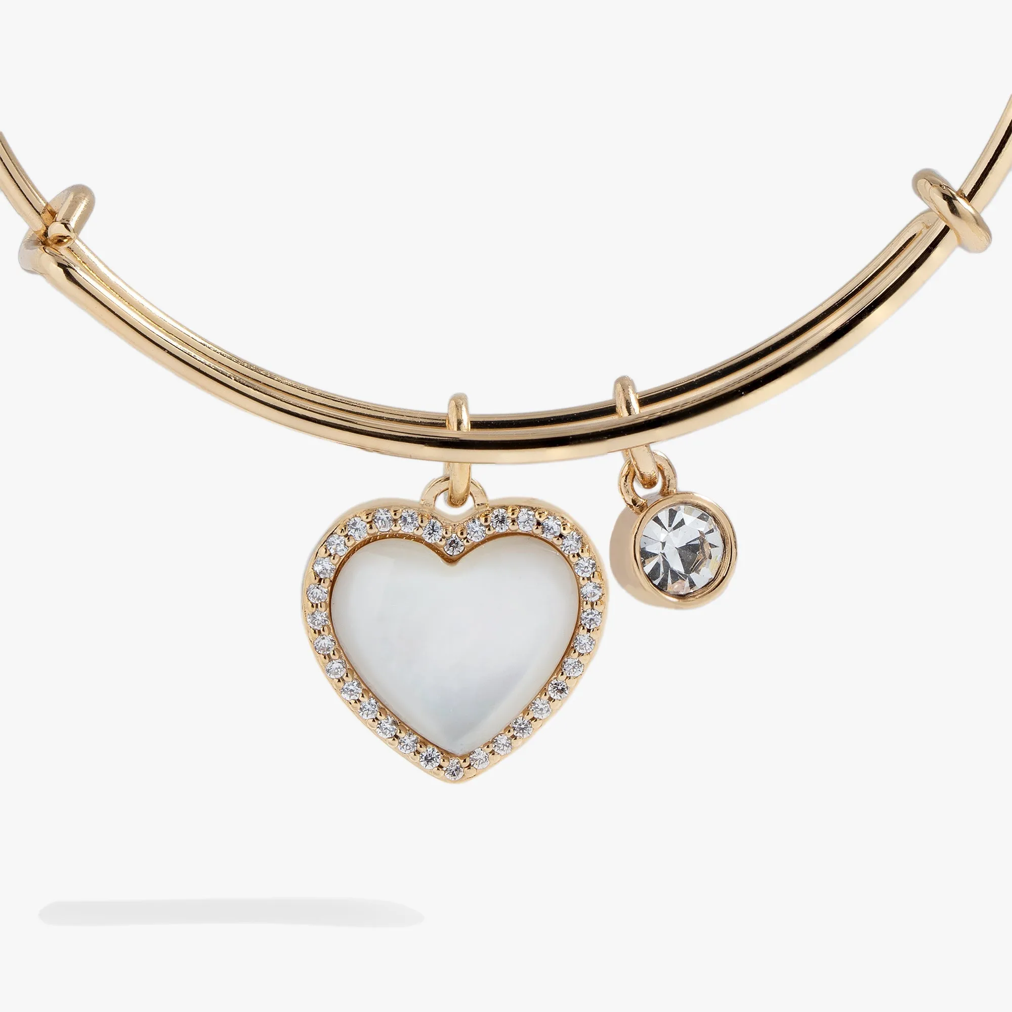 Mother of Pearl Heart Anniversary Bangle sold by Zulily product image thumbnail 2