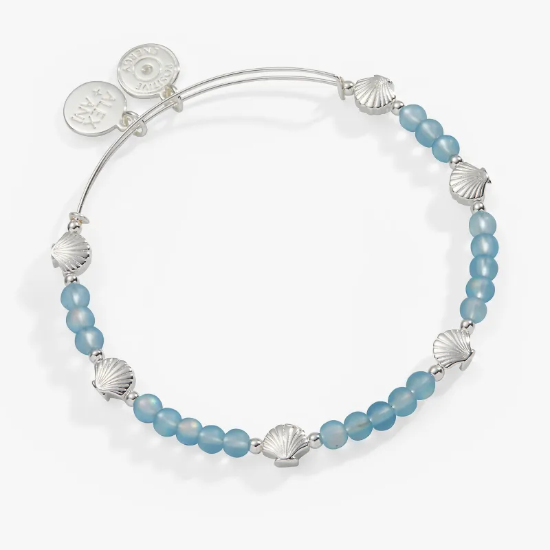 Shell Motif Beaded Charm Bangle sold by Zulily