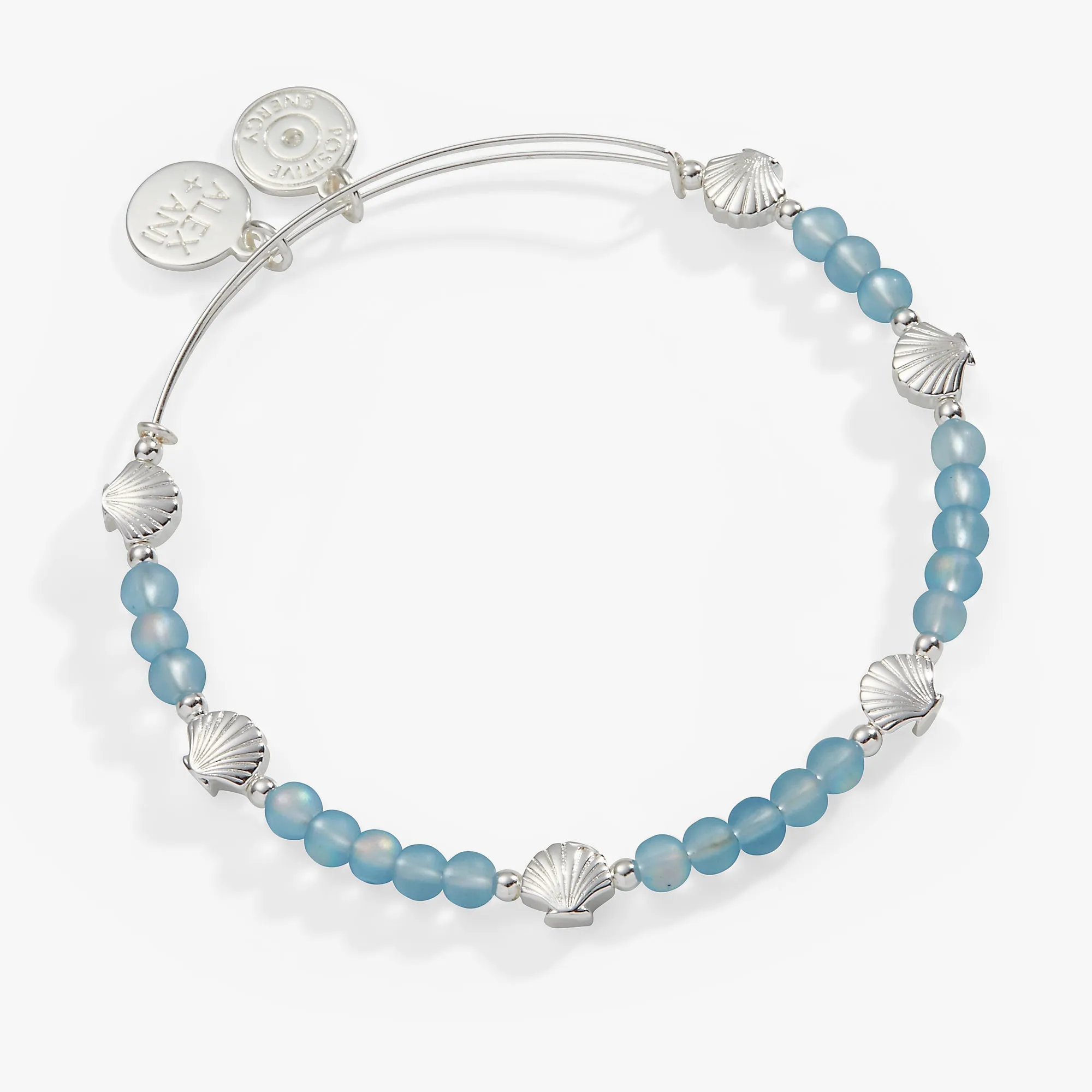 Shell Motif Beaded Charm Bangle sold by Zulily