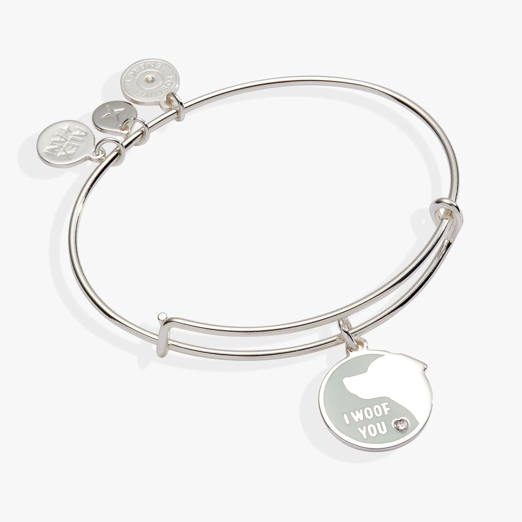 Dog 'I Woof You' Bangle sold by Zulily