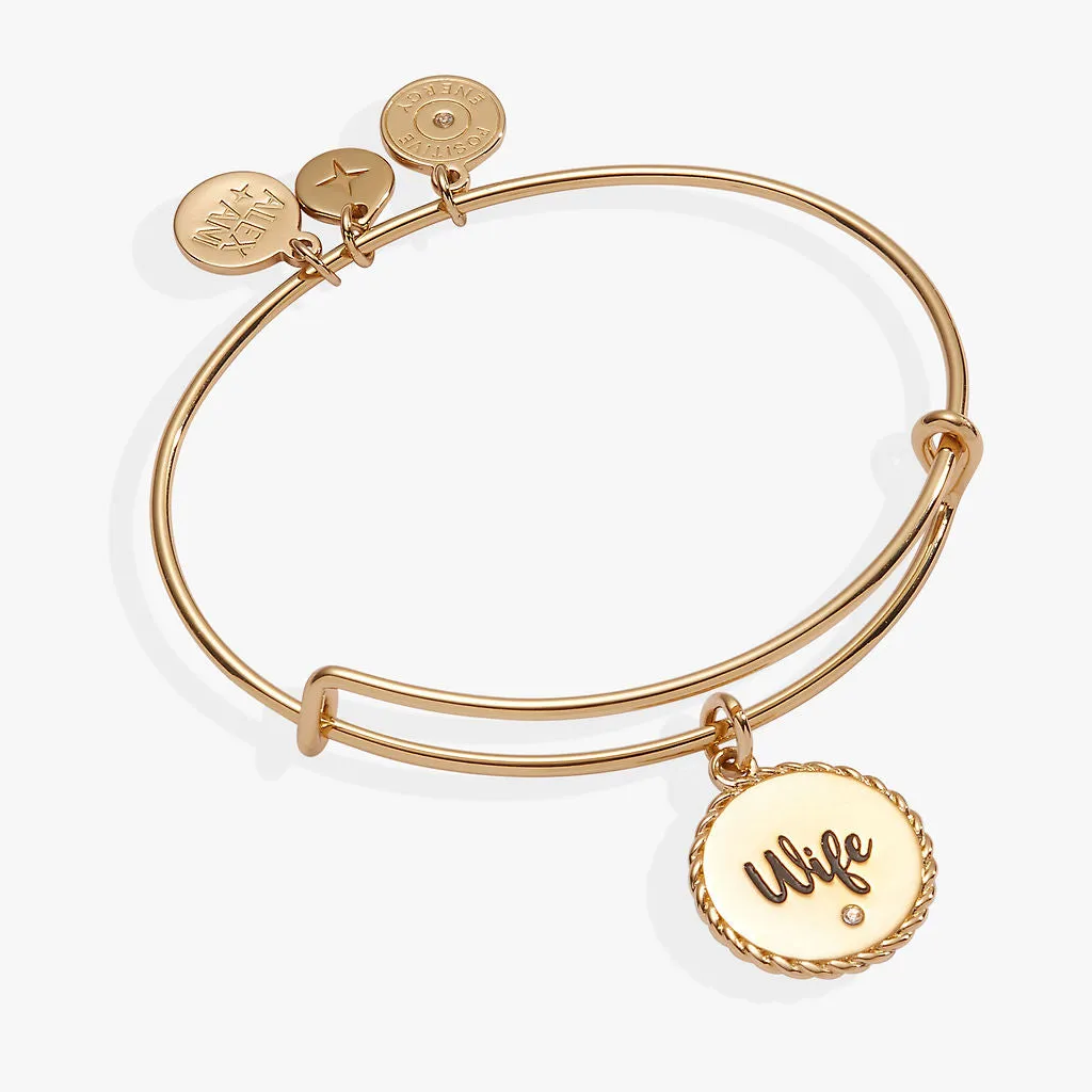 Wife Charm Bangle sold by Zulily