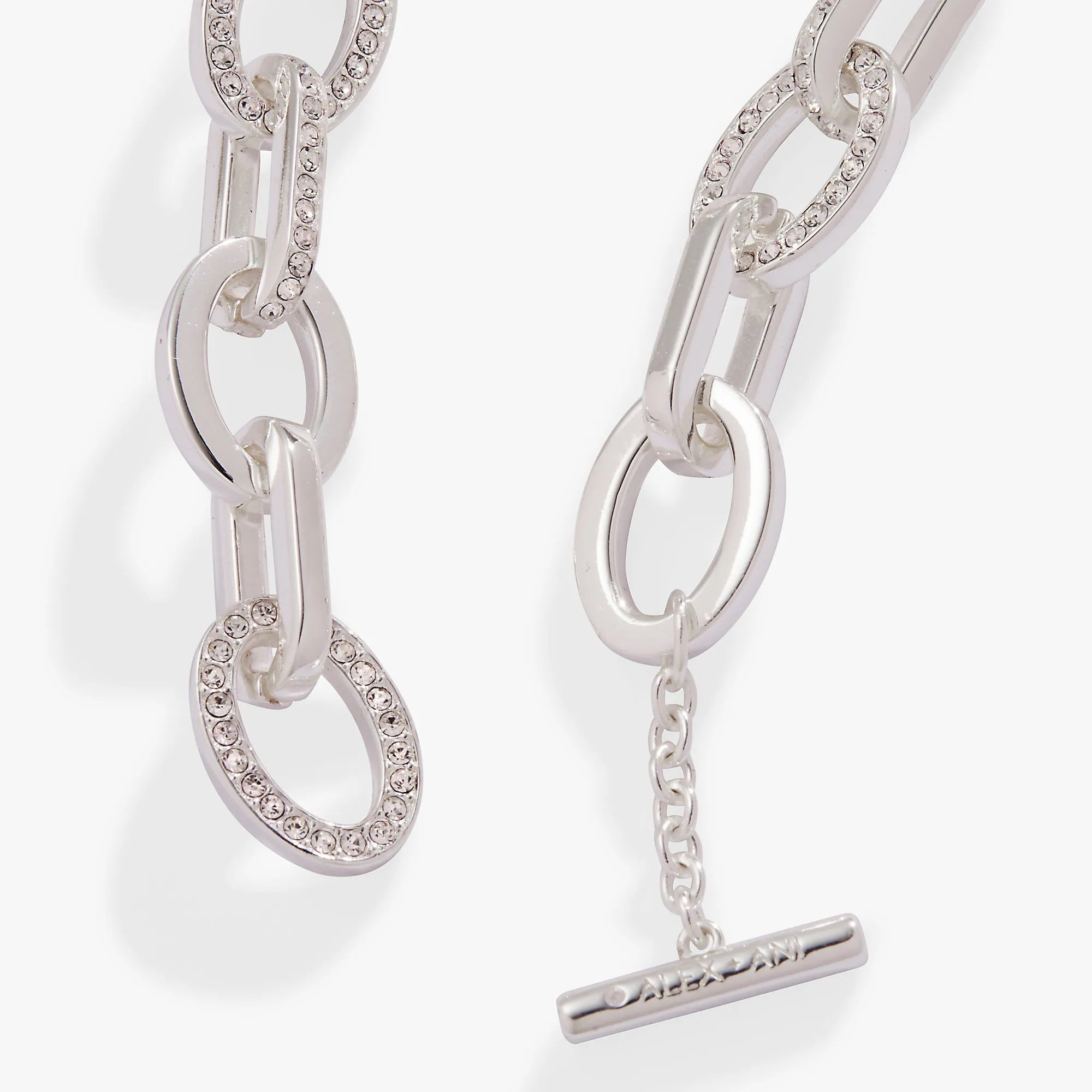 Oval Link Crystal Chain Toggle Bracelet sold by Zulily product image thumbnail 3