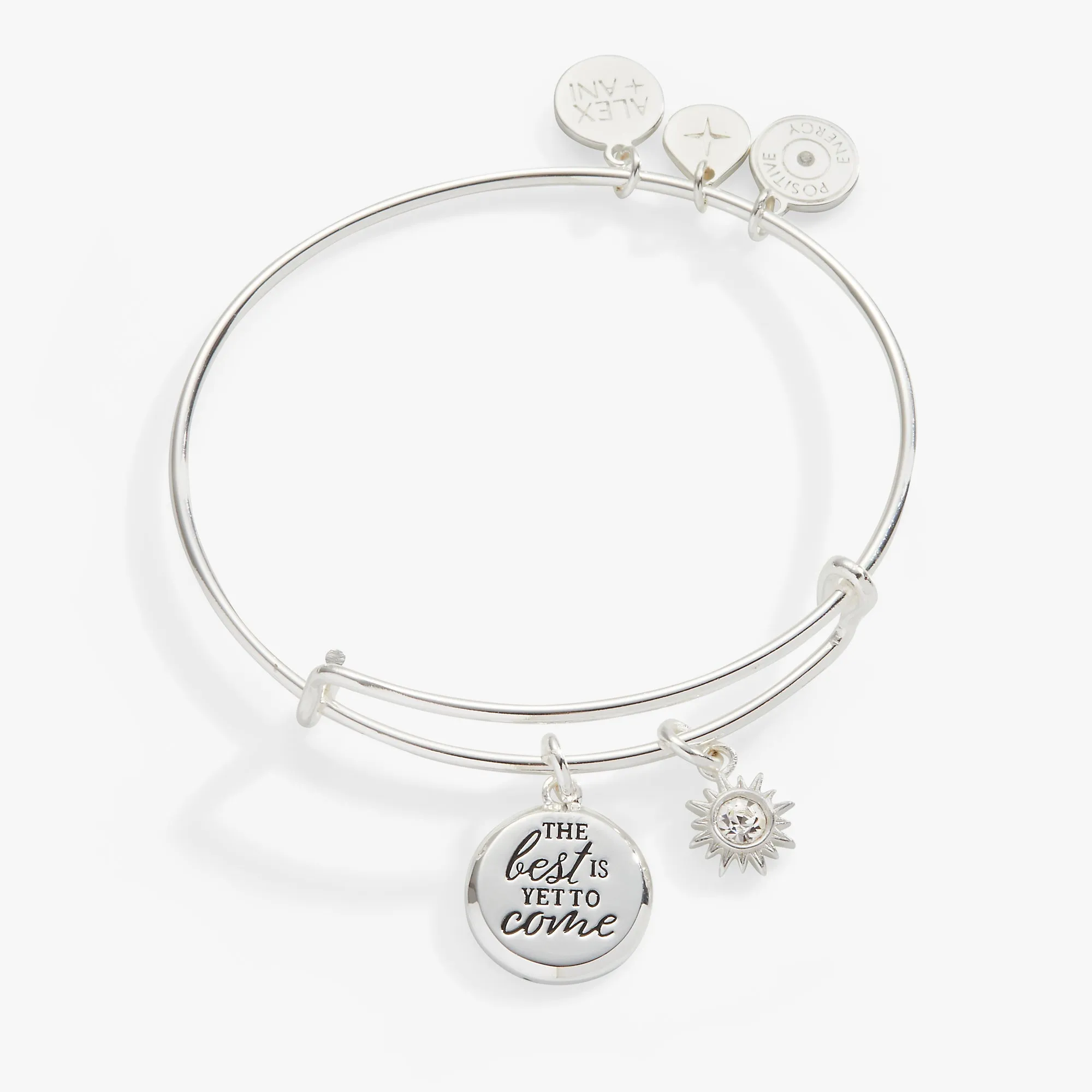 'The Best Is Yet To Come' Duo Charm Bangle sold by Zulily