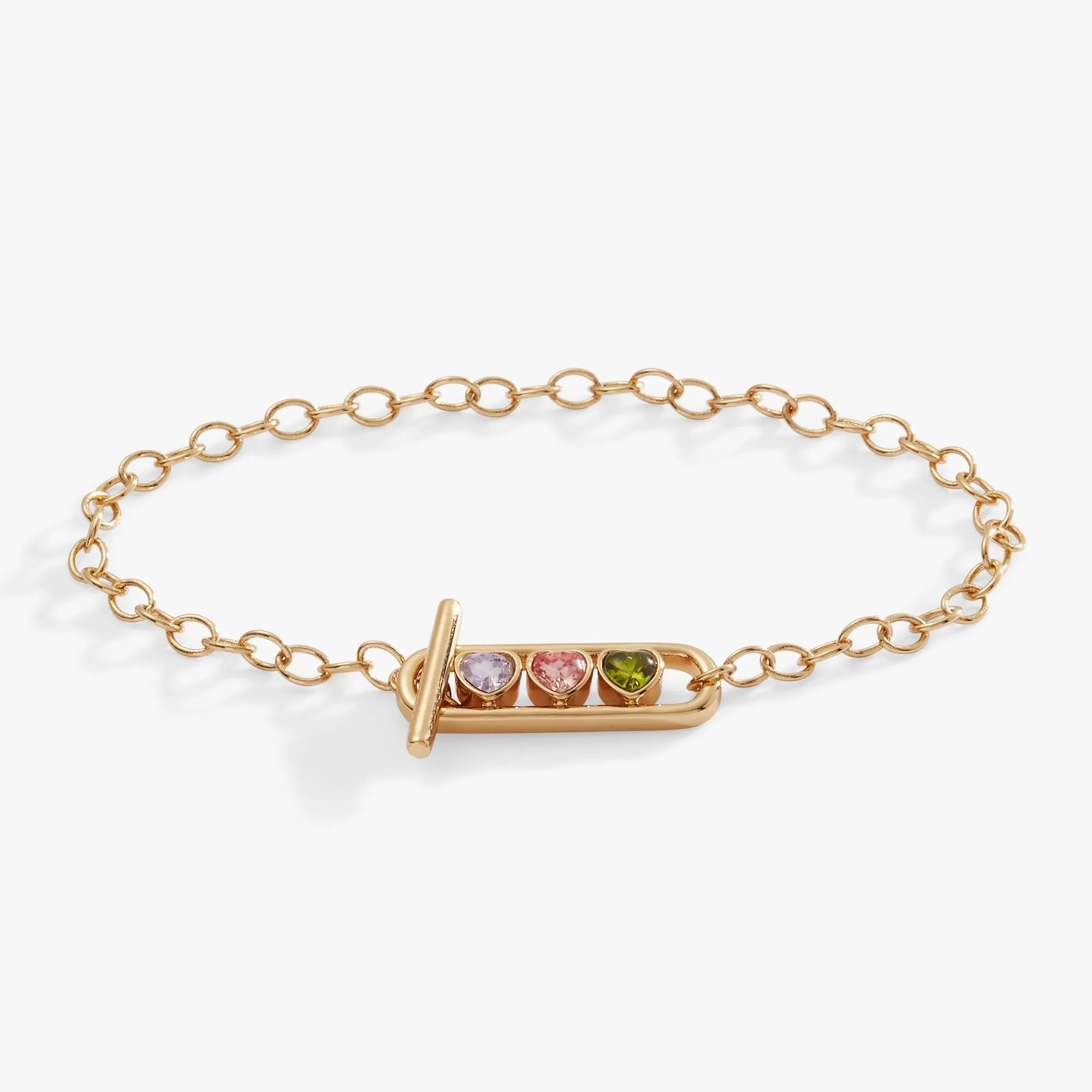 Heart Crystal Toggle Bracelet sold by Zulily