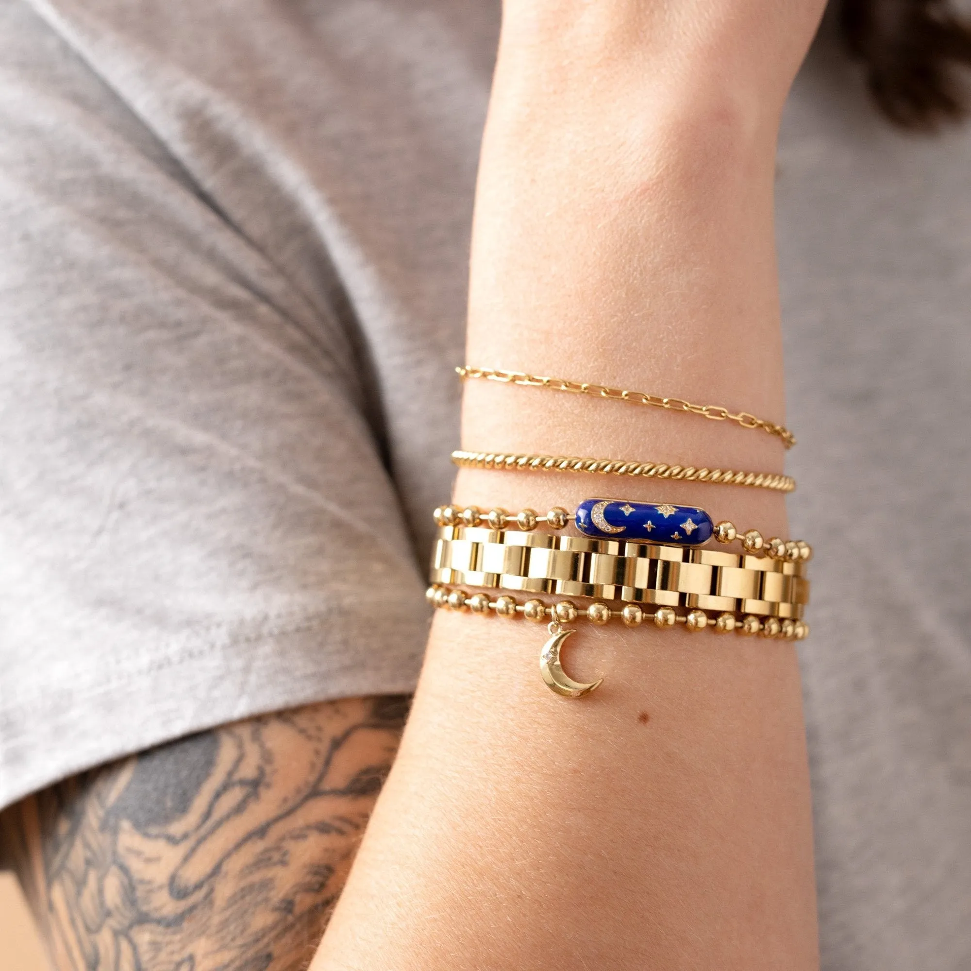 Starry Night Barrel Closure Bracelet sold by Zulily product image thumbnail 4