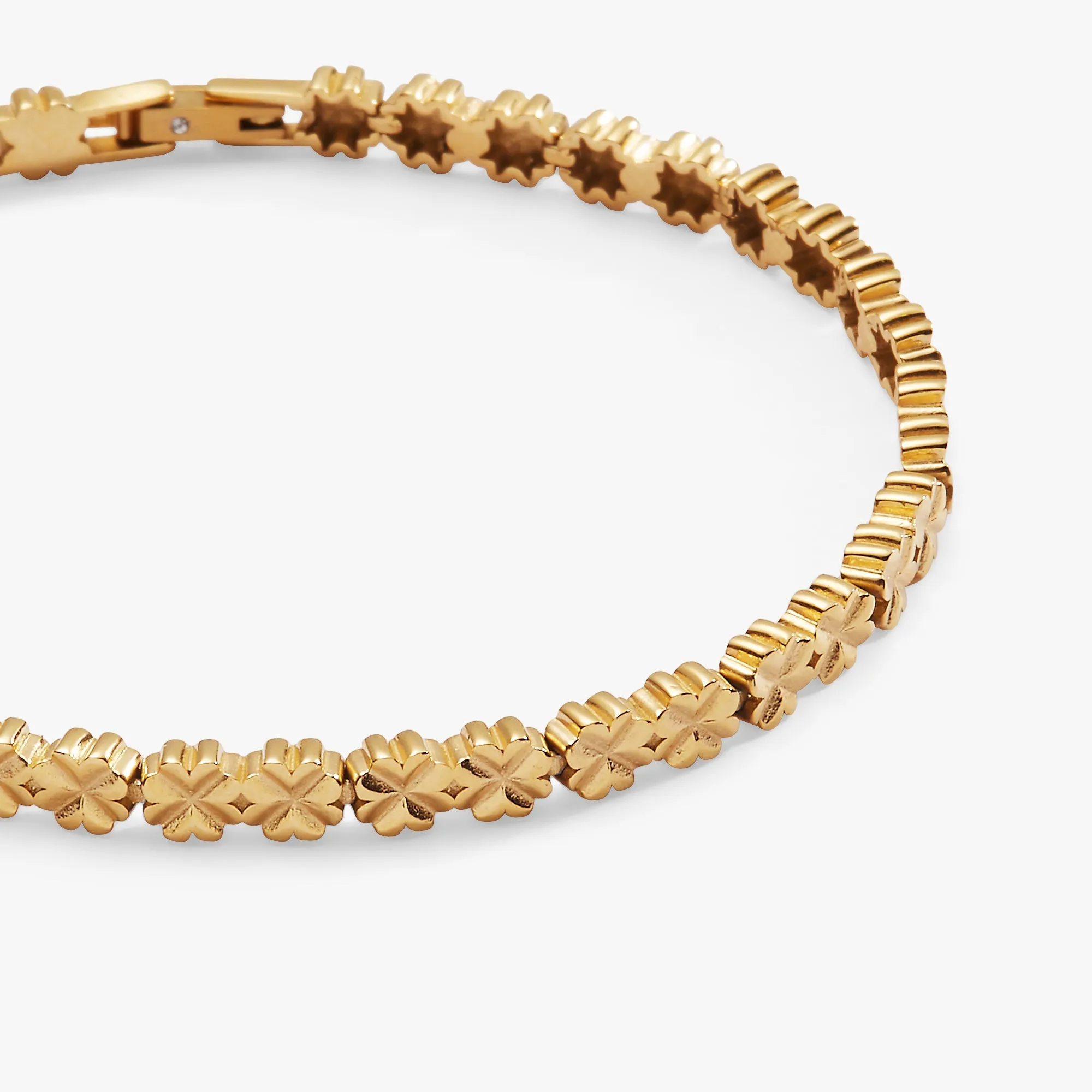 Lucky Clover Charm Tennis Bracelet sold by Zulily product image thumbnail 3