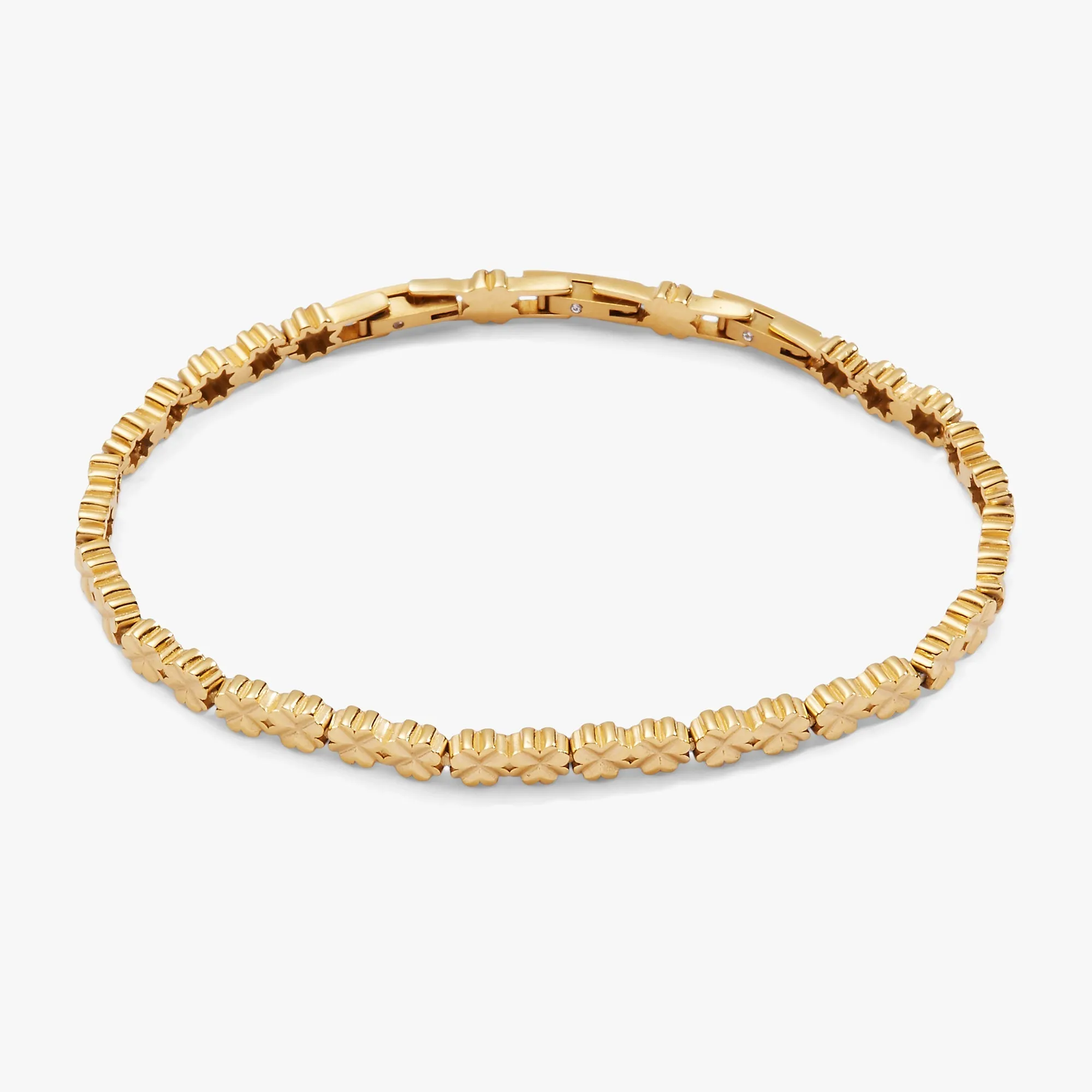 Lucky Clover Charm Tennis Bracelet sold by Zulily