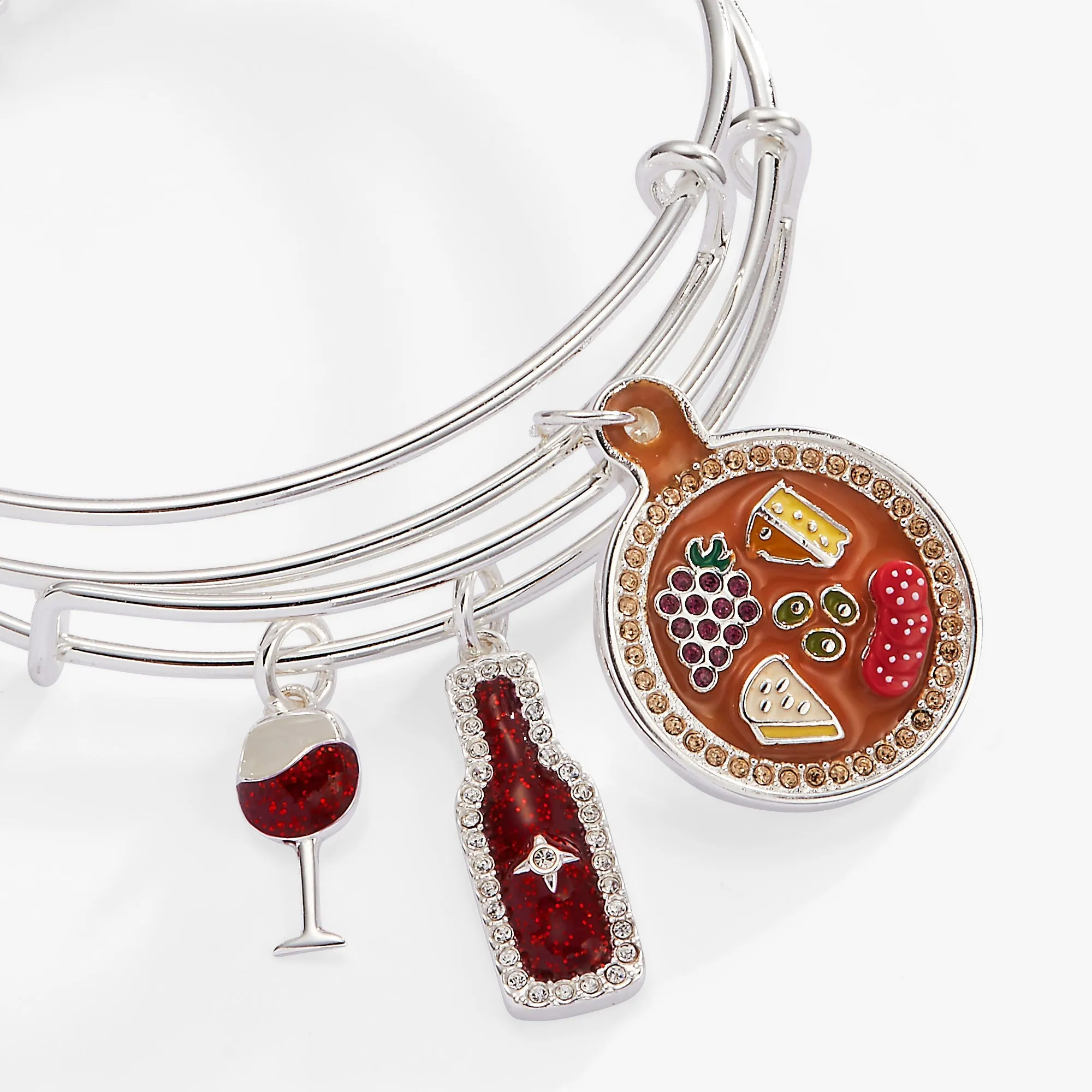 Wine and Cheese BFF Bangle Set of 2 sold by Zulily product image thumbnail 2