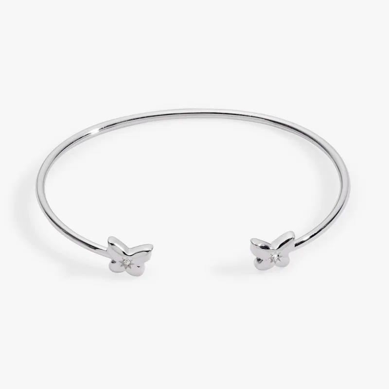 Puffy Butterfly Crystal Flex Cuff Bracelet sold by Zulily