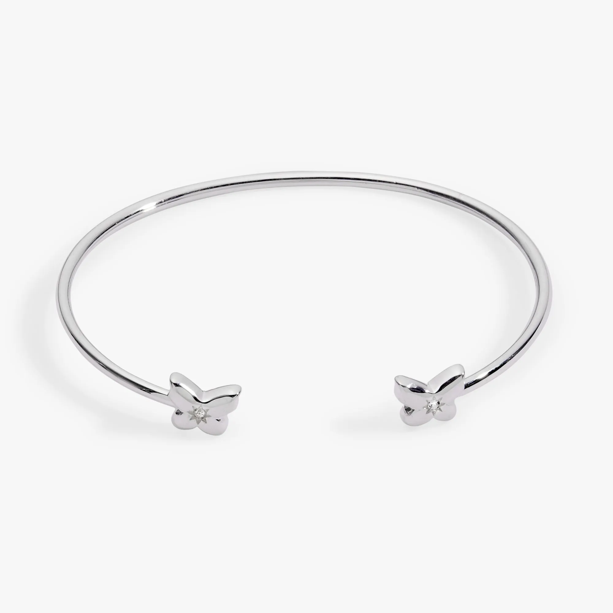 Puffy Butterfly Crystal Flex Cuff Bracelet sold by Zulily