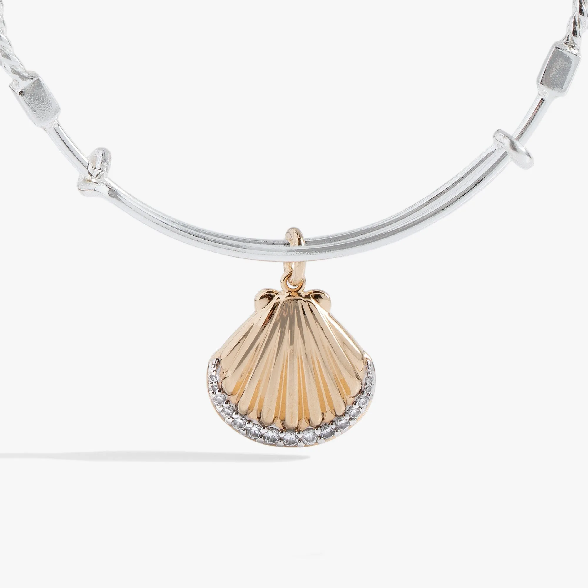 Textured Scallop Seashell Charm Bangle sold by Zulily product image thumbnail 2