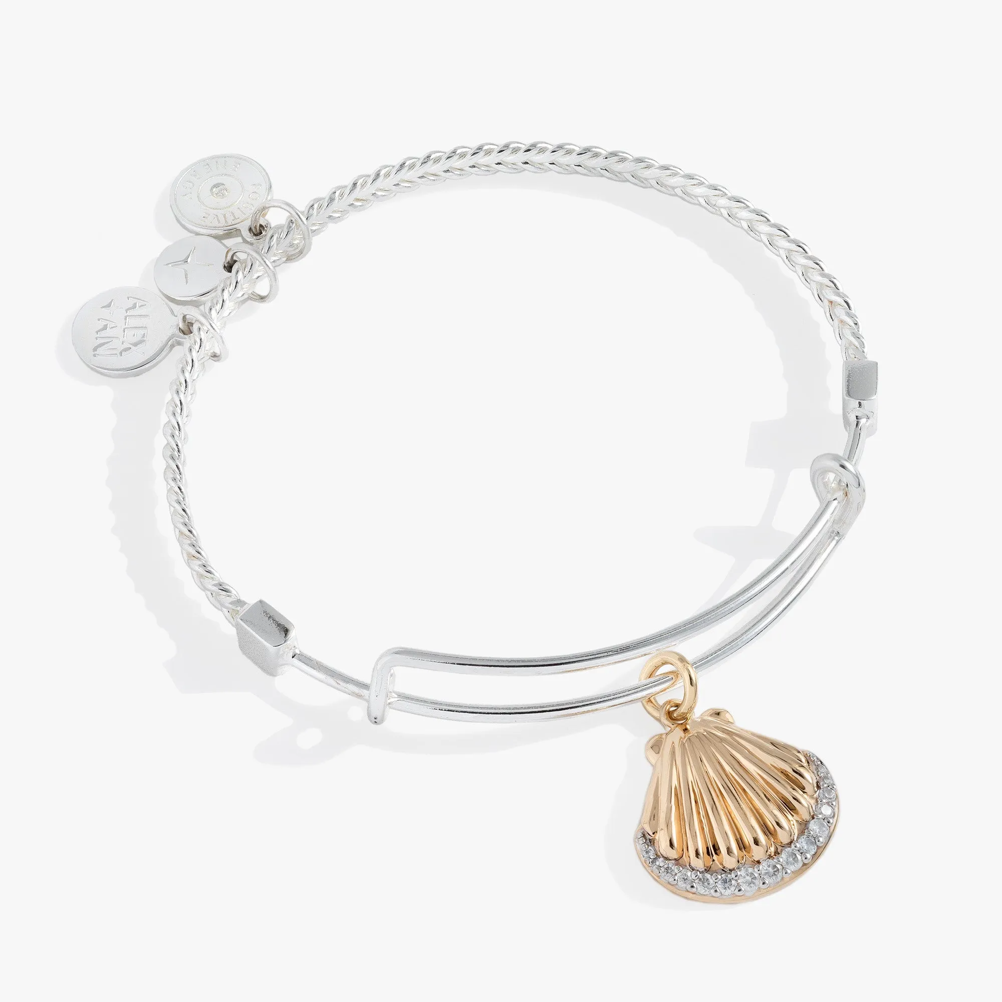Textured Scallop Seashell Charm Bangle sold by Zulily