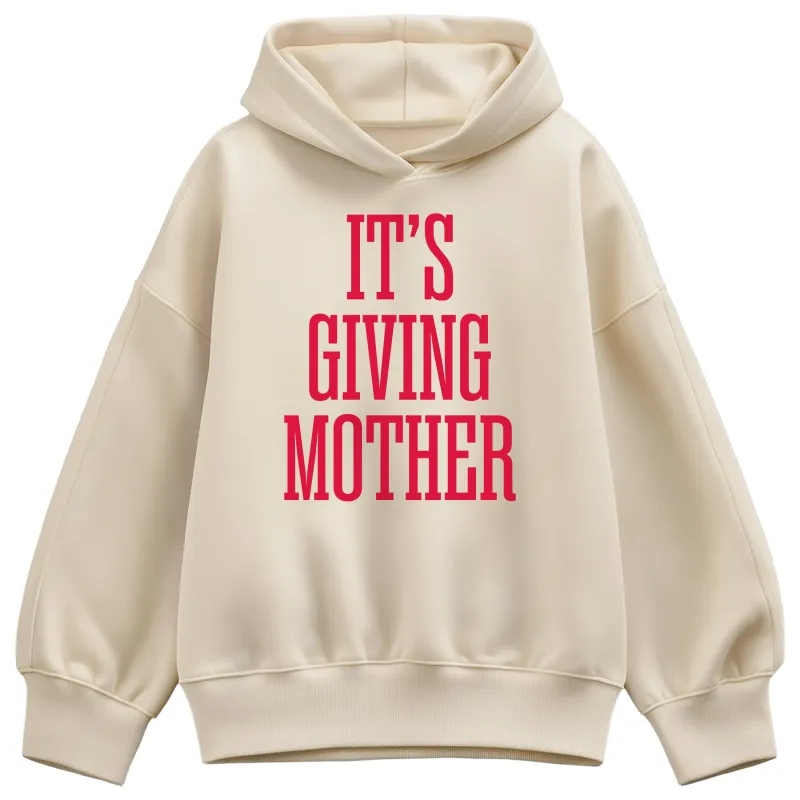 Instant Message - It's Giving Mother - Women's Oversized Fleece Hoodie Sweatshirt made by Zulily