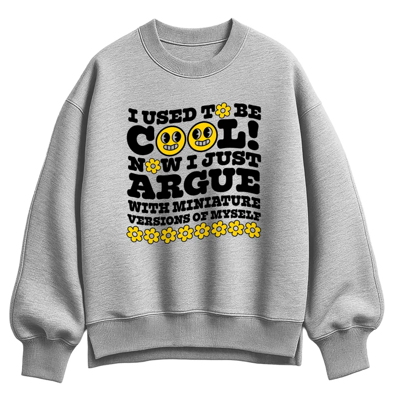 Instant Message - Used To Be Cool - Women's Oversized Fleece Crew Sweatshirt sold by Zulily