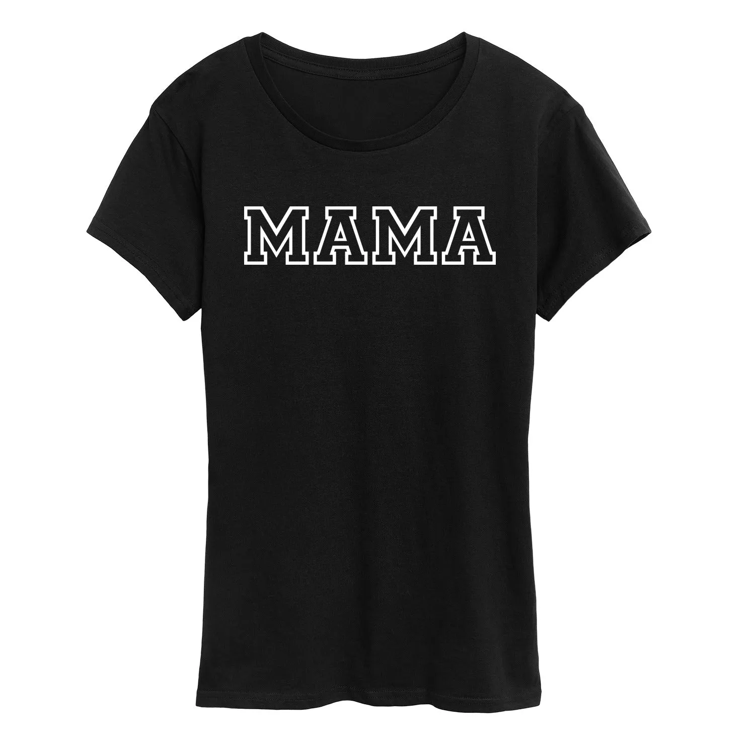 Instant Message - Mama Block Letters - Women's Short Sleeve Graphic T-Shirt sold by Zulily