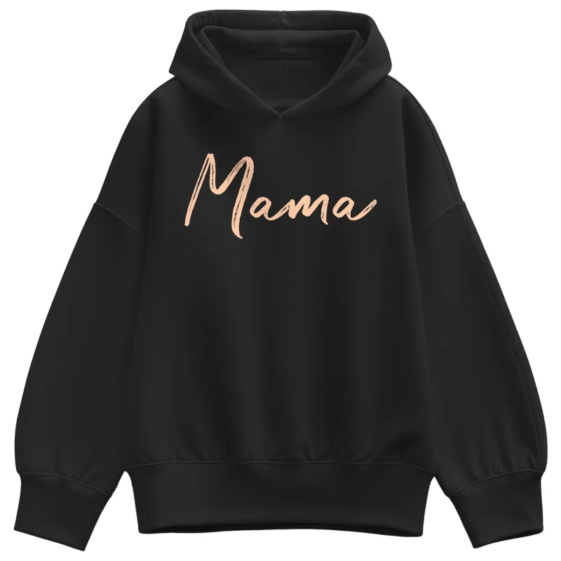 Instant Message - Mama Script - Women's Oversized Fleece Hoodie Sweatshirt sold by Zulily