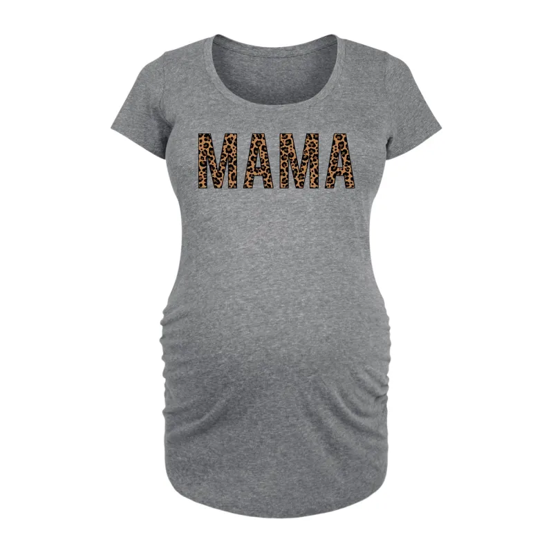 Instant Message - Mama Leopard - Women's Maternity Scoop Neck Graphic T-Shirt sold by Zulily