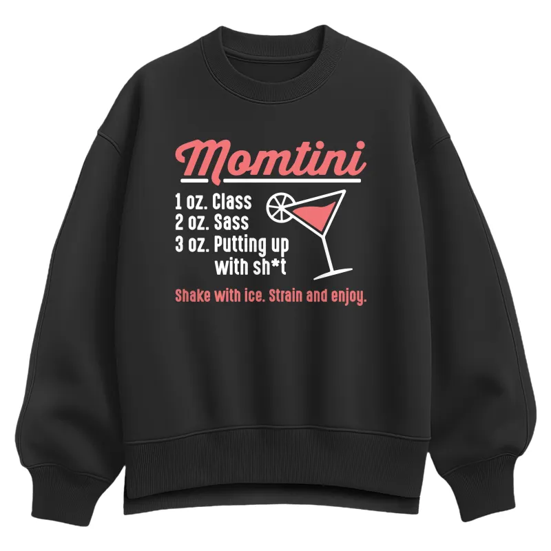Instant Message - Momtini - Women's Oversized Fleece Crew Sweatshirt sold by Zulily
