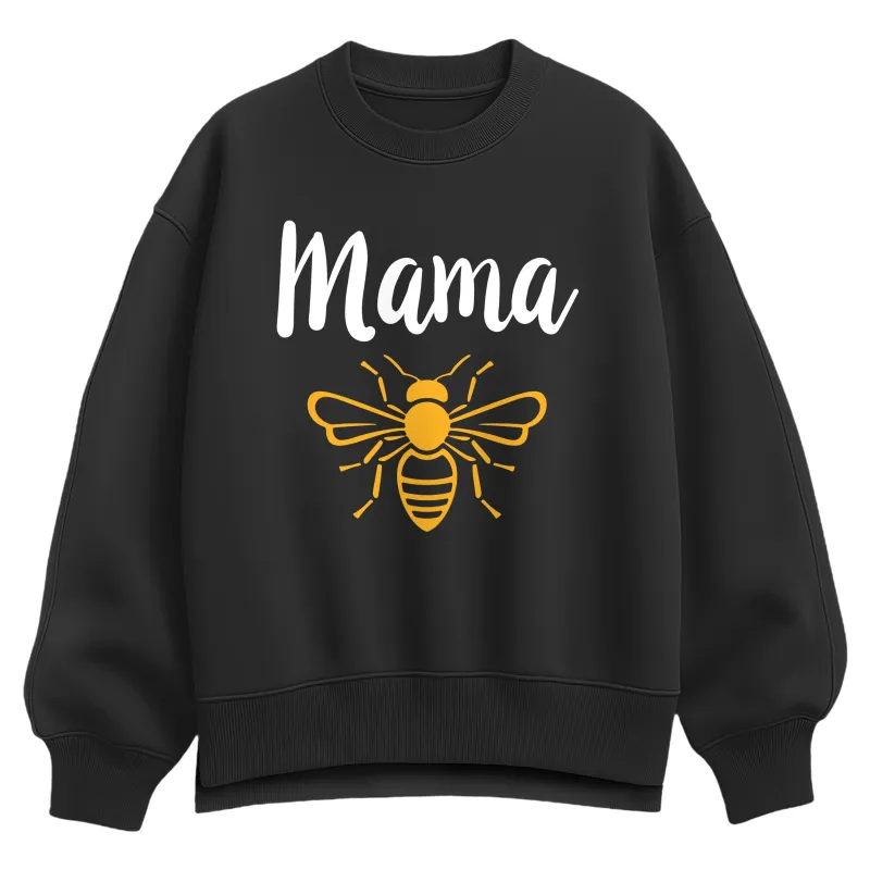 Instant Message - Mama Bee - Women's Oversized Fleece Crew Sweatshirt made by Zulily