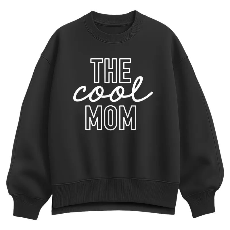 Instant Message - The Cool Mom - Women's Oversized Fleece Crew Sweatshirt made by Zulily