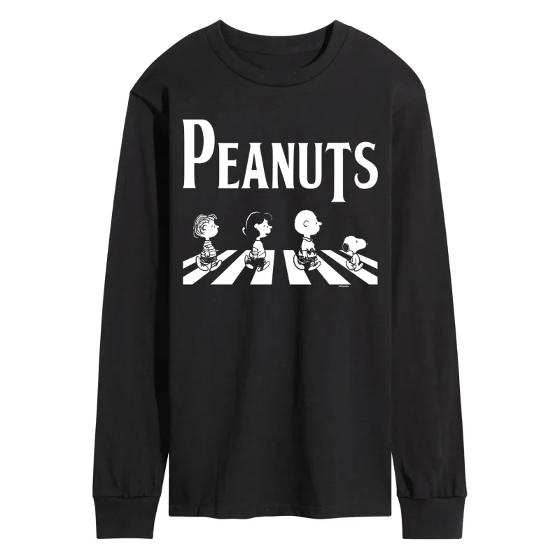 Peanuts - Crosswalk- Men's Long Sleeve Graphic T-Shirt sold by Zulily