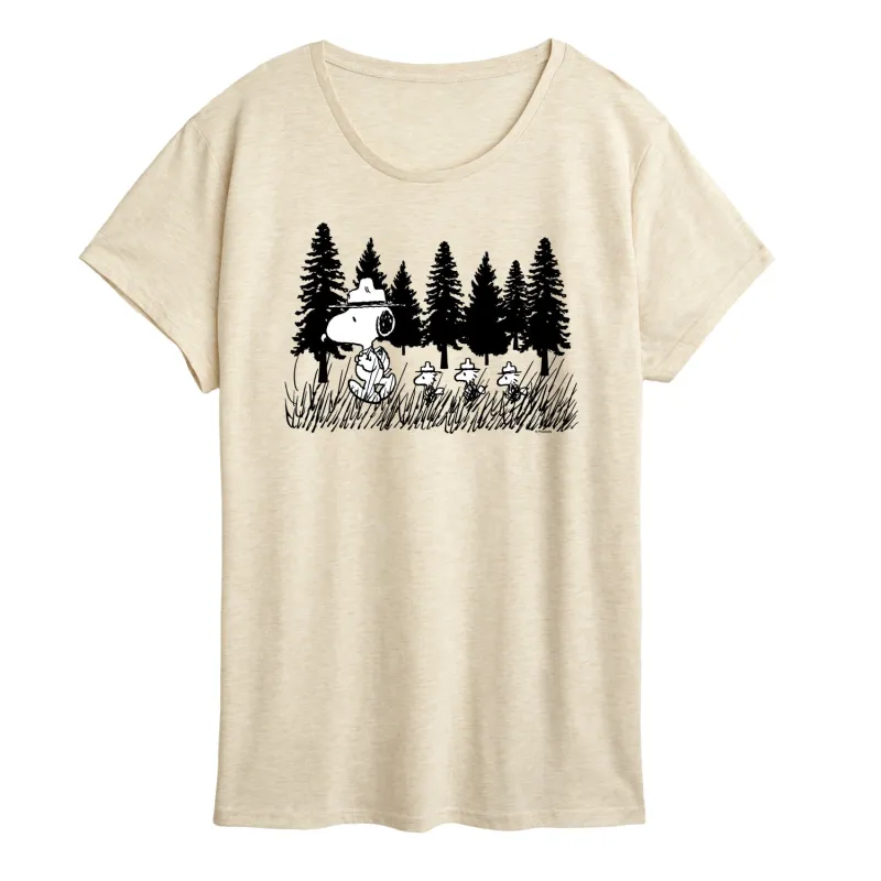 Peanuts - Troopping Along - Women's Short Sleeve Graphic T-Shirt sold by Zulily