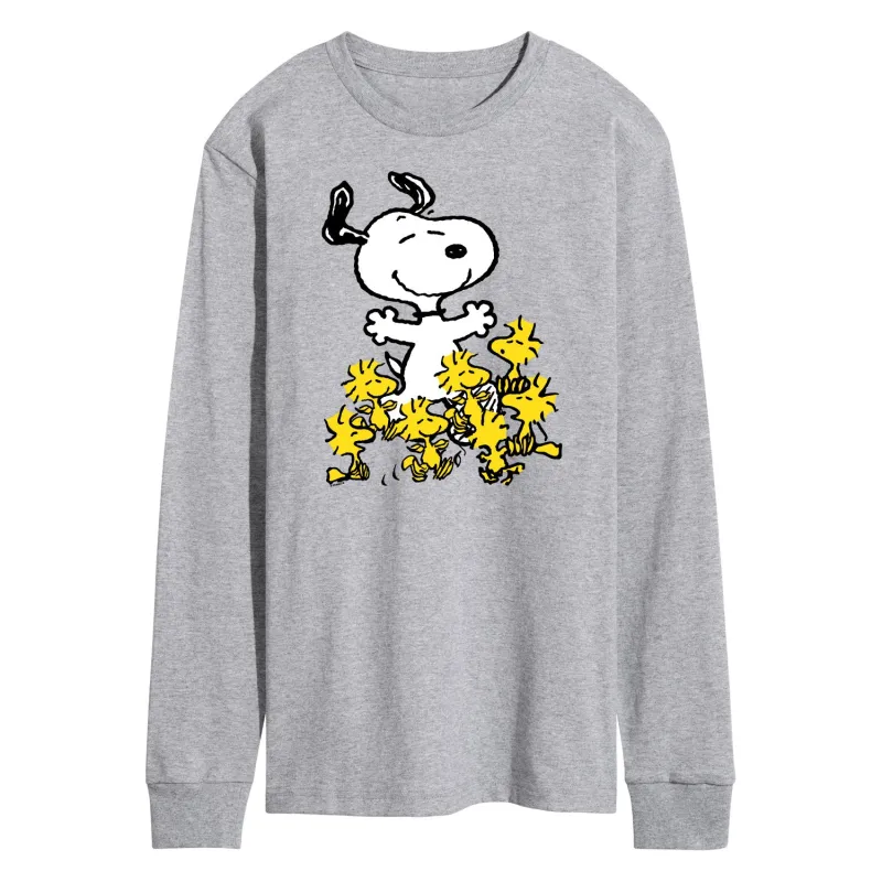 Peanuts - Snoopy and Woodstocks - Men's Long Sleeve Graphic T-Shirt sold by Zulily