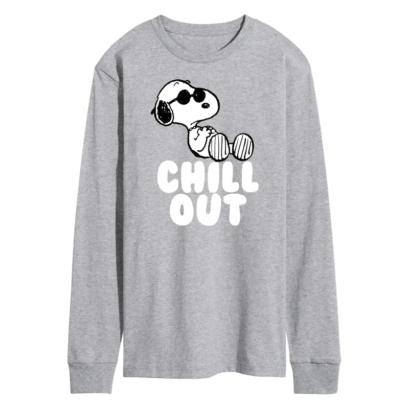 Peanuts - Chill Out - Men's Long Sleeve Graphic T-Shirt sold by Zulily