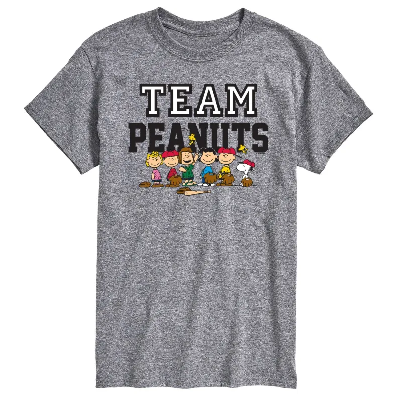 Peanuts - Baseball Team - Men's Short Sleeve Graphic T-Shirt made by Peanuts