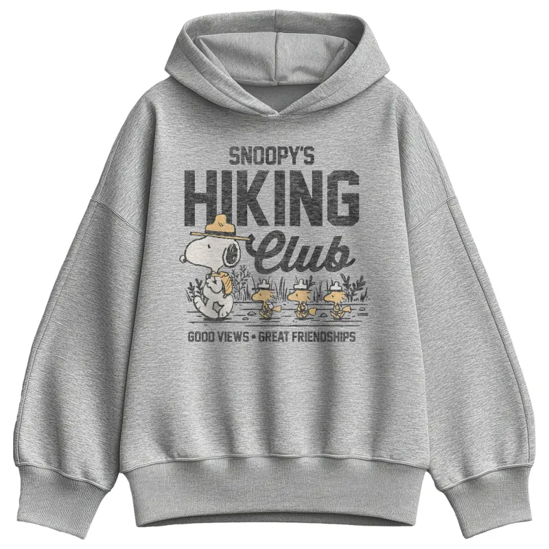 Peanuts - Snoopy's Hiking Club - Women's Oversized Fleece Hoodie Sweatshirt sold by Zulily
