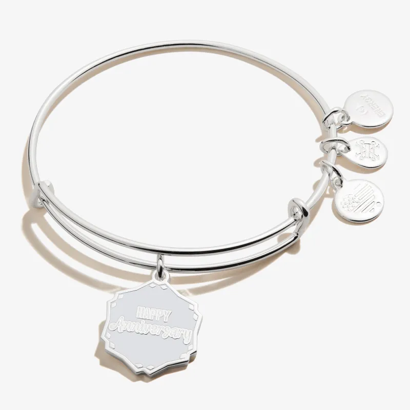 'Happy Anniversary' Charm Bangle sold by Zulily